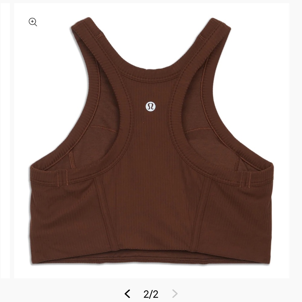 Lululemon Ribbed High Neck Yoga Bra